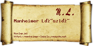 Manheimer László névjegykártya